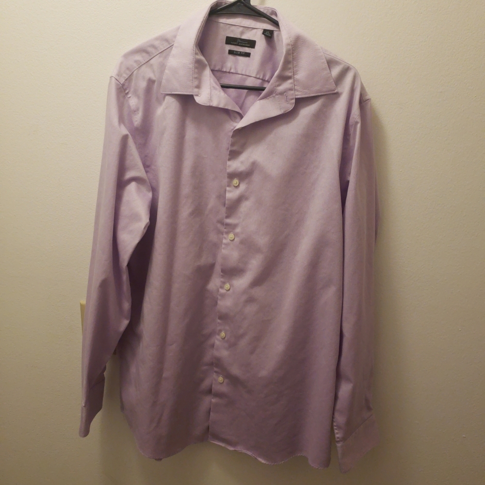 Marc Anthony Button Up Mens Shirt Size 17. Pink